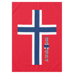 Norwegische Flagge Tischdecke