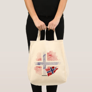 norwegische Flagge Tragetasche