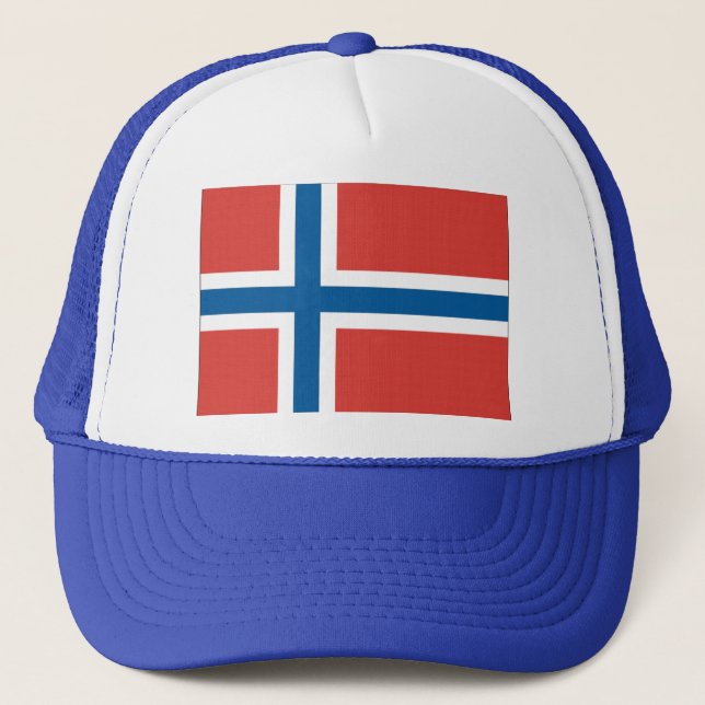 Norwegische Flagge Truckerkappe (Vorderseite)