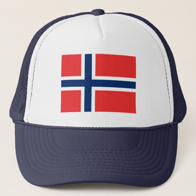 Norwegische Flagge Truckerkappe (Vorderseite)