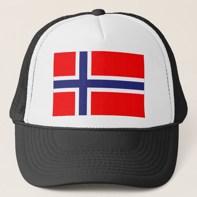 Norwegische Flagge Truckerkappe (Vorderseite)