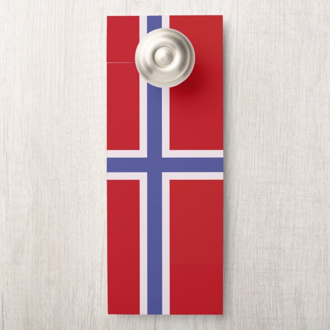 Norwegische Flagge Türanhänger (Auf Knauf)