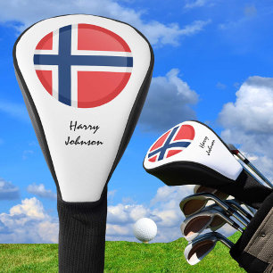 Norwegische Flagge und Mit Monogramm Golf Clubs Golf Headcover