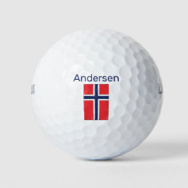 Norwegische Flagge und Name benutzerdefiniert Golfball