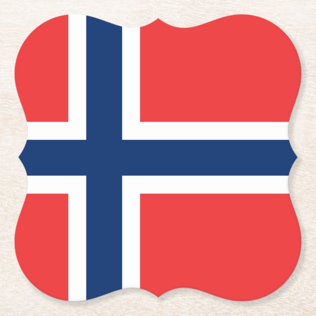 Norwegische Flagge Untersetzer (Vorderseite)