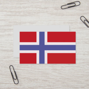 Norwegische Flagge Visitenkarte