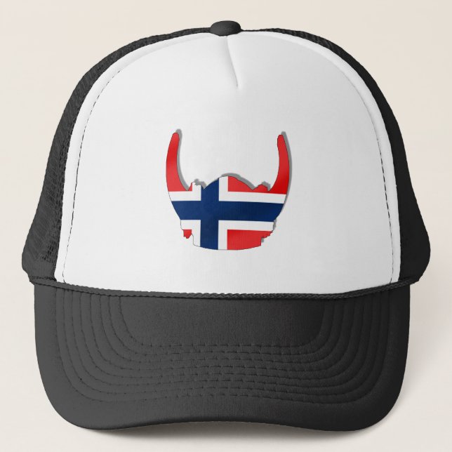 Norwegische Flagge von Sturzhelm Norwegens Truckerkappe (Vorderseite)