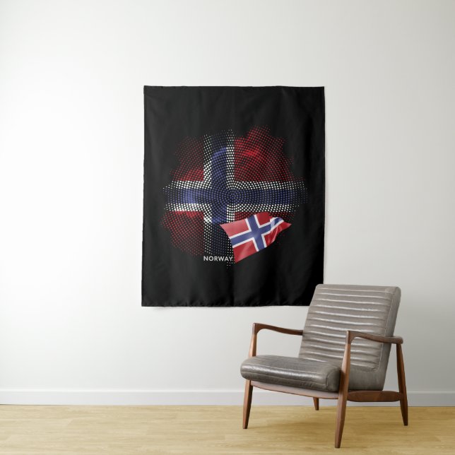 norwegische Flagge Wandteppich (Beispiel)