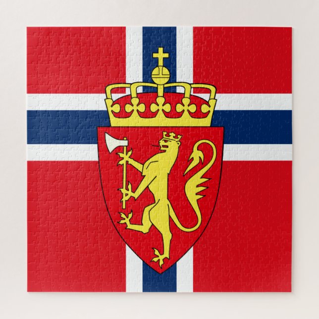 Norwegische Flagge/Wappen des Nordischen Norwegen (Vertikal)