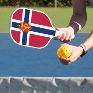 Norwegische Flagge/Wappen Pickleball Schläger