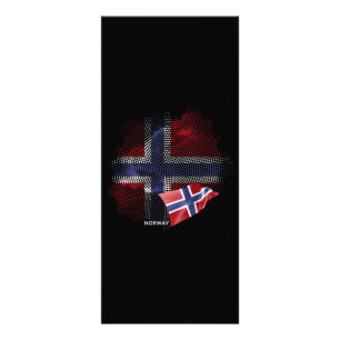 norwegische Flagge Werbekarte