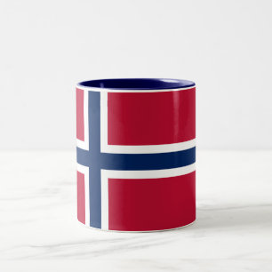 Norwegische Flagge Zweifarbige Tasse