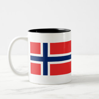 Norwegische Flagge Zweifarbige Tasse