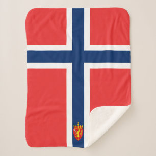 Norwegische Flaggendecke, patriotisch, Norwegen Sherpadecke