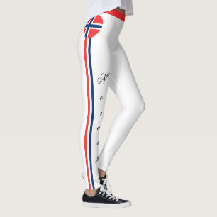 Norwegische Flaggenmode, Reise-/Sportfans Leggings