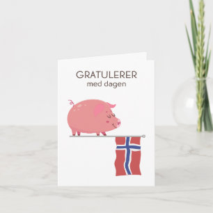 Norwegische Geburtstagskarte - Gratulerer med dage Karte