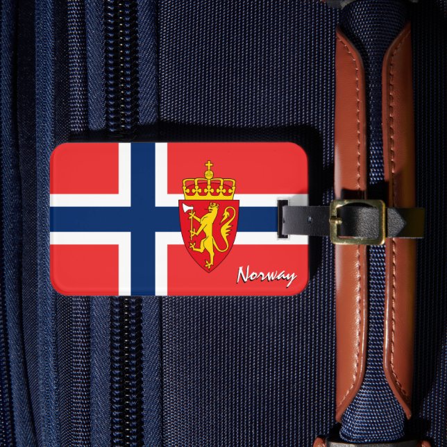 Norwegische Gepäckmarken, patriotische norwegische Gepäckanhänger (Vorderseite Insitu 4)