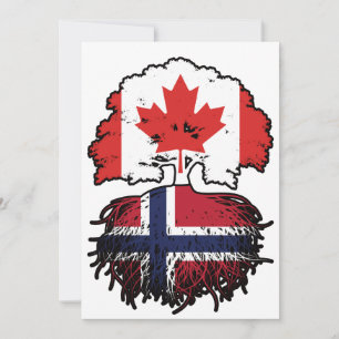 Norwegische kanadische Baumrinde-Fahne Einladung