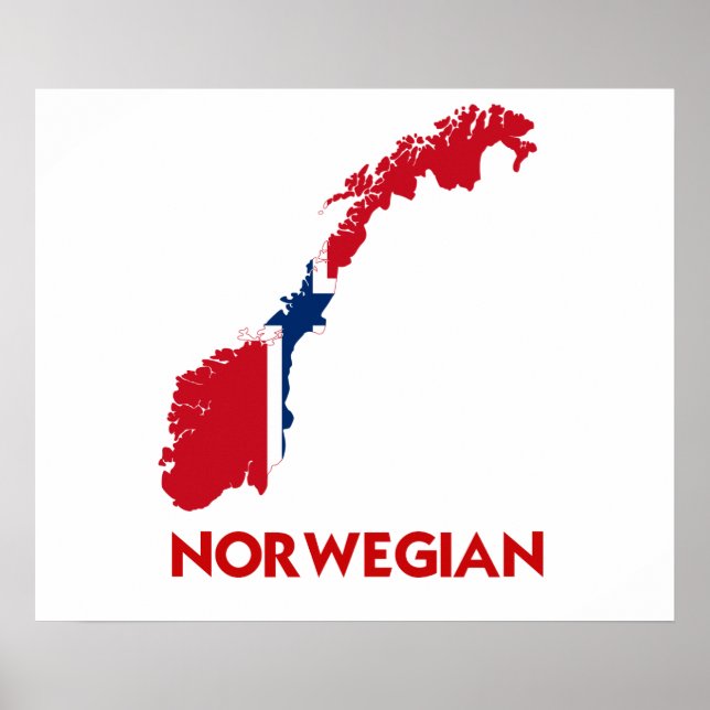 NORWEGISCHE KARTE POSTER (Vorne)