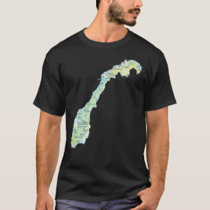 Norwegische Karte T-Shirt