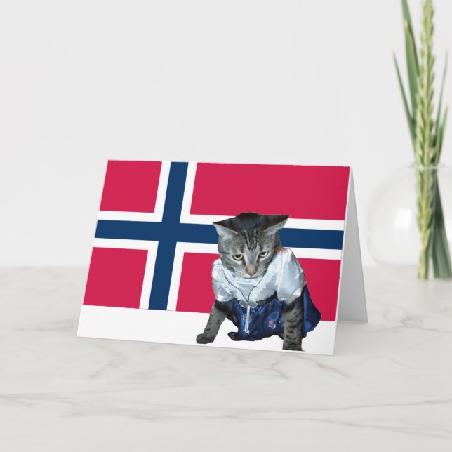 Norwegische Konstitutions-Tageskartenschablone Karte (Vorderseite)