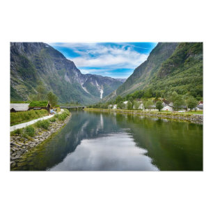norwegische Landschaft Fotodruck