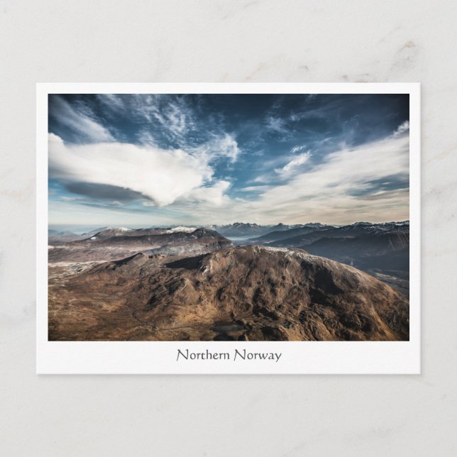 Norwegische Landschaft Postkarte (Vorderseite)