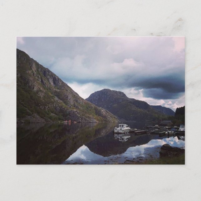 Norwegische Landschaft Postkarte (Vorderseite)