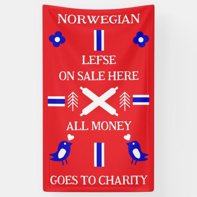 Norwegische Lefse Flatbread-Schürze Banner (Vertikal)