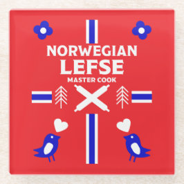 Norwegische Lefse Flatbread-Schürze Glasuntersetzer