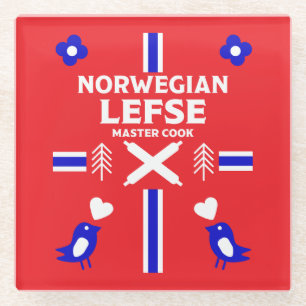 Norwegische Lefse Flatbread-Schürze Glasuntersetzer