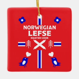 Norwegische Lefse Flatbread-Schürze Keramikornament