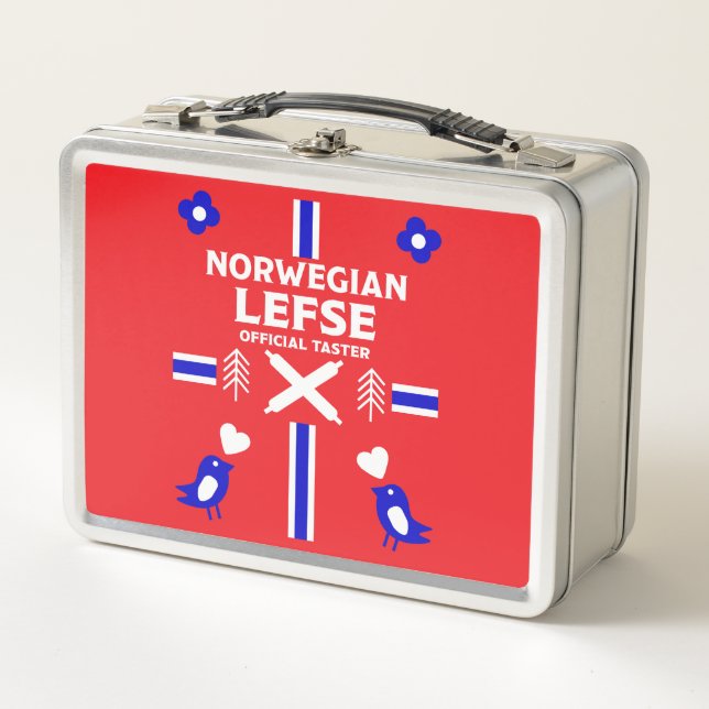 Norwegische Lefse Flatbread-Schürze Metall Brotdose (Vorderseite)