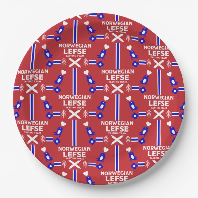 Norwegische Lefse Flatbread-Schürze Pappteller (Vorderseite)