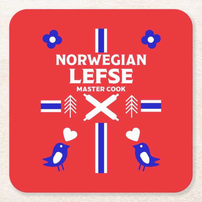 Norwegische Lefse Flatbread-Schürze Rechteckiger Pappuntersetzer (Vorderseite)