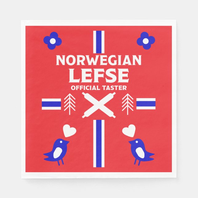 Norwegische Lefse Flatbread-Schürze Serviette (Vorderseite)