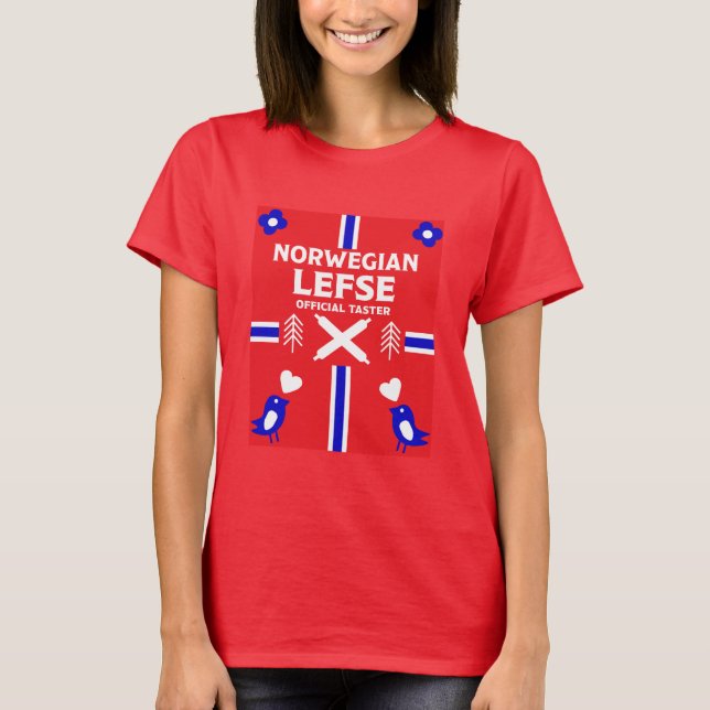 Norwegische Lefse Flatbread-Schürze T-Shirt (Vorderseite)