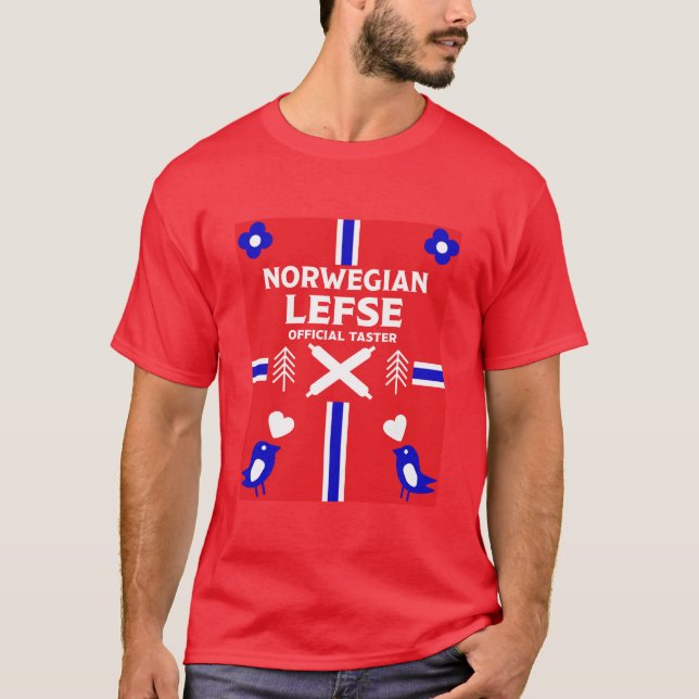 Norwegische Lefse Flatbread-Schürze T-Shirt (Vorderseite)
