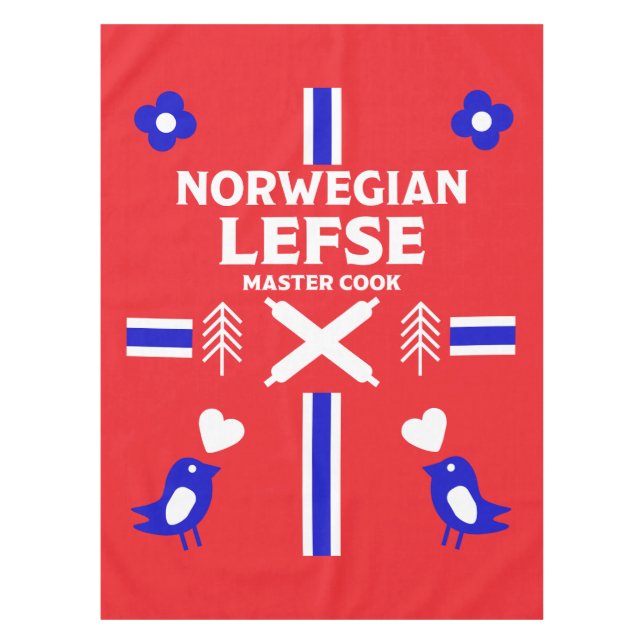 Norwegische Lefse Flatbread-Schürze Tischdecke (Vorderseite)