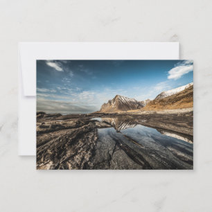 Norwegische Lofoten Landschaftsfotokarte