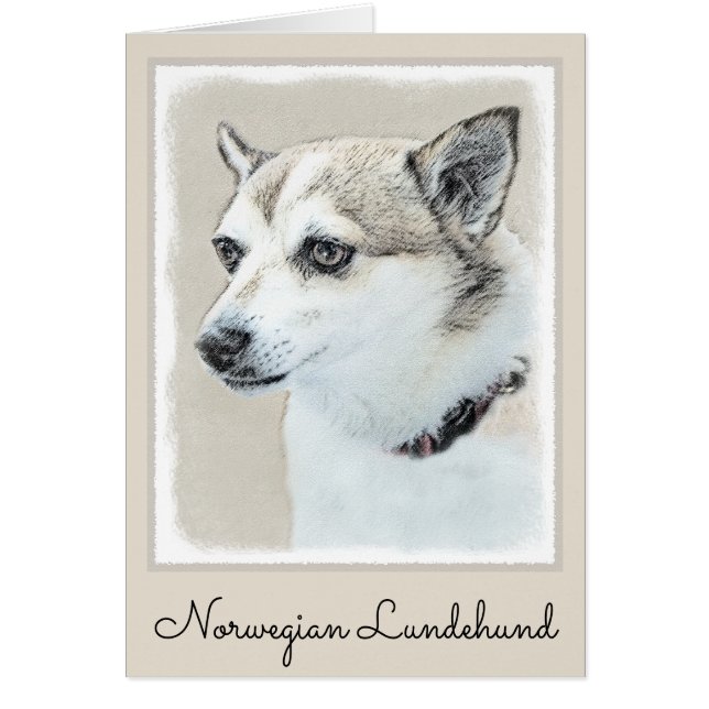 Norwegische Lundehund-Malerei - Originale Hundekun (Vorne)