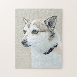 Norwegische Lundehund-Malerei - Originale Hundekun