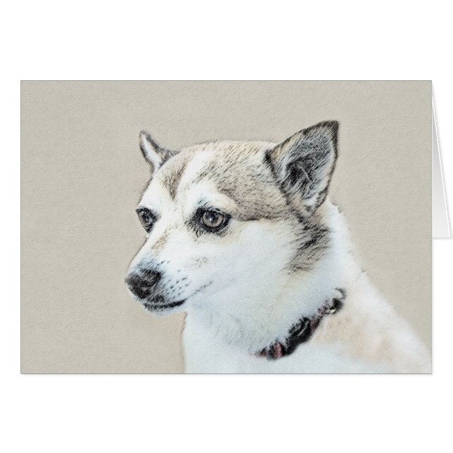 Norwegische Lundehund-Malerei - Originale Hundekun (Vorderseite (Horizontal))