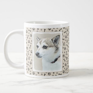 Norwegische Lundehund-Malerei - Originale Hundekun Jumbo-Tasse