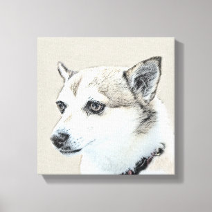 Norwegische Lundehund-Malerei - Originale Hundekun Leinwanddruck