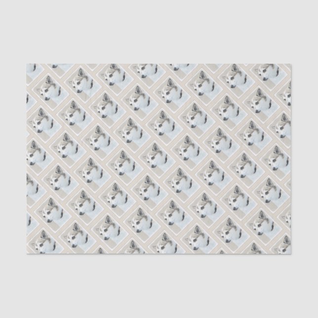 Norwegische Lundehund-Malerei - Originale Hundekun Seidenpapier (Vorderseite)