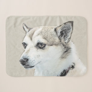 Norwegische Lundehund-Malerei - Originale Hundekun Sherpadecke