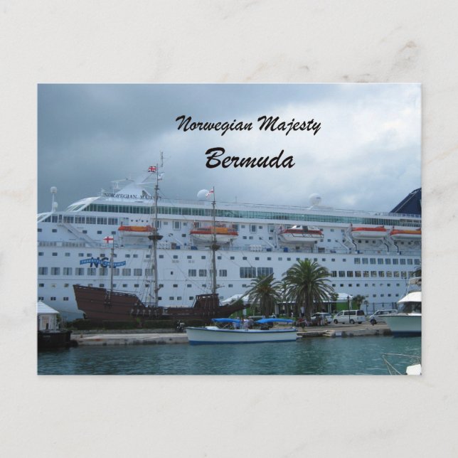 Norwegische Majestät Postkarte (Vorderseite)