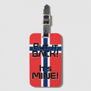 Norwegische Nationalflagge Lustig Patriotisch Gepäckanhänger