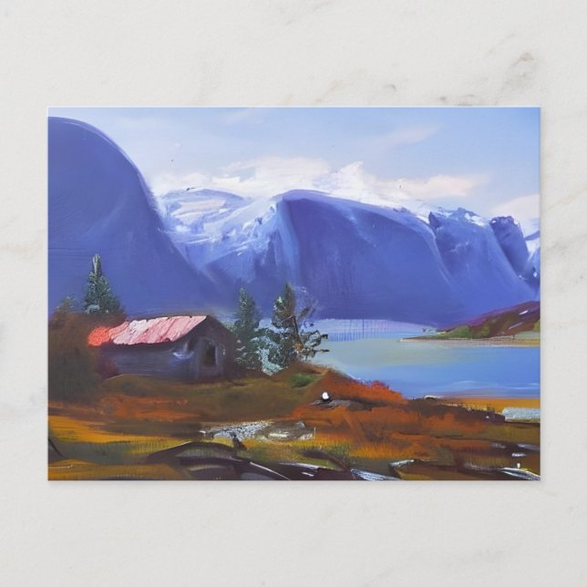 Norwegische Naturkunst Postkarte (Vorderseite)